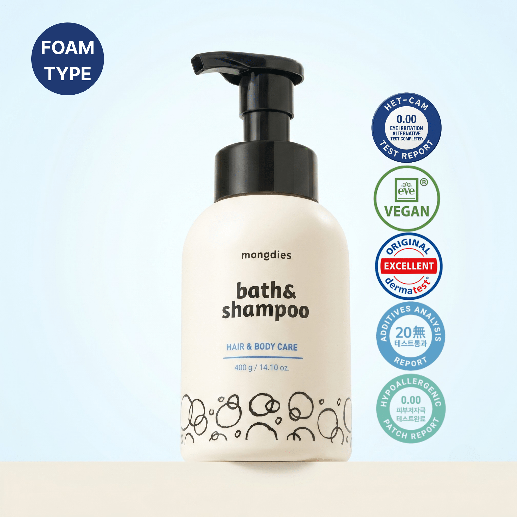Foam Bath & Shampoo -14.10 oz - MongdiesUS